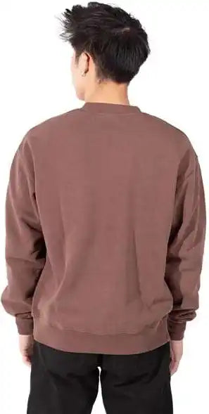 Shaka Wear Shgfc Men’s Los Angeles Garment-dyed Crewneck Sweatshirt - Mocha