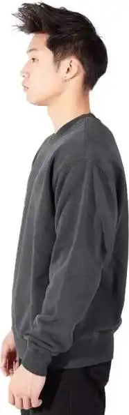 Shaka Wear Shgfc Men’s Los Angeles Garment-dyed Crewneck Sweatshirt - Shadow