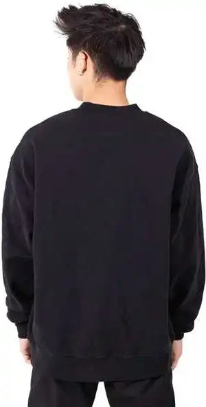 Shaka Wear Shgfc Men’s Los Angeles Garment-dyed Crewneck Sweatshirt - Black