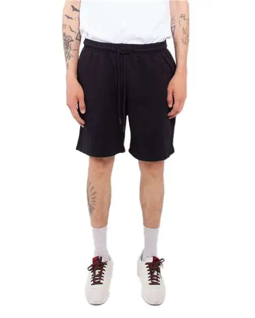Shaka Wear Shgfs Garment-dyed Fleece Shorts - Black