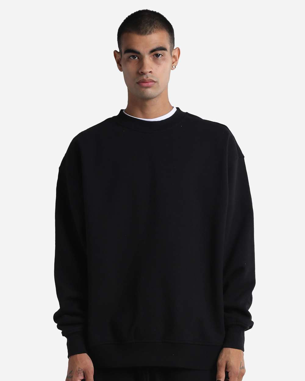 Shaka Wear Shgmc Unisex Max Heavy Fleece Garment-dyed Crewneck Sweatshirt - Black