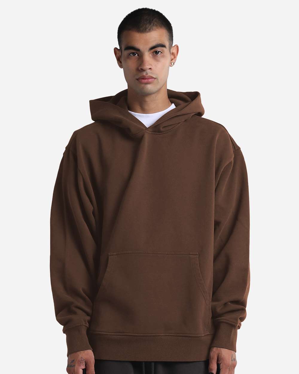 Shaka Wear Shgmh Unisex Max Heavy Fleece Garment-dyed Hooded Sweatshirt - Mocha