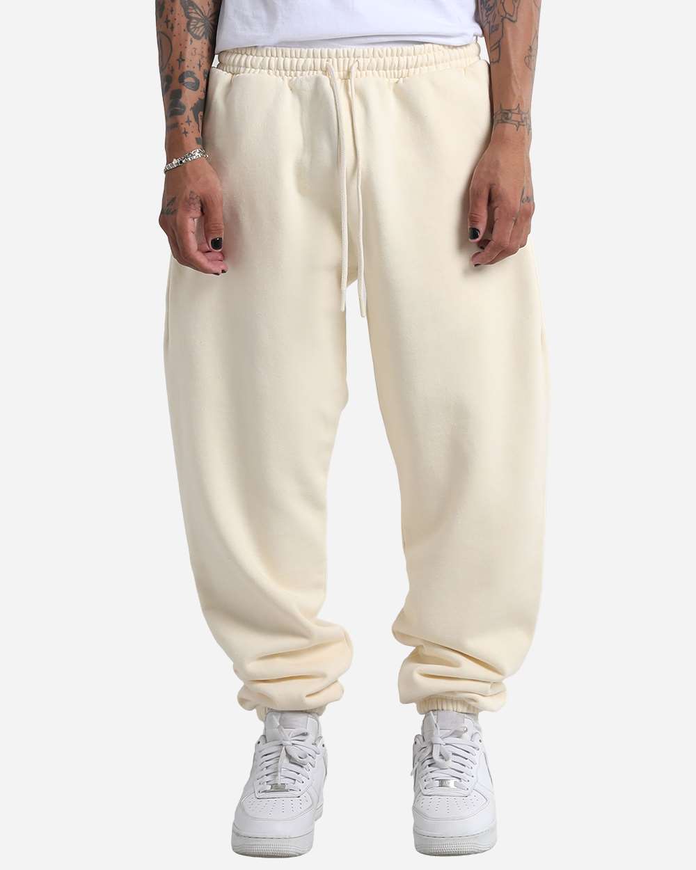 Shaka Wear Shgms Unisex Max Heavy Fleece Garment-dyed Sweatpants - Cream