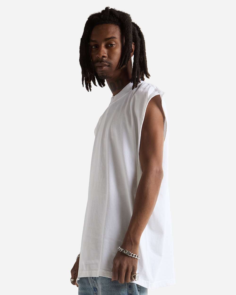 Shaka Wear Shgmt Unisex Garment-dyed Muscle Tee - White