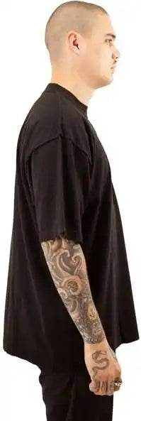 Shaka Wear Shgrs Men’s Garment-dyed Reverse T-shirt - Black
