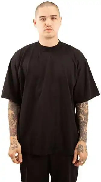 Shaka Wear Shgrs Men’s Garment-dyed Reverse T-shirt - Black