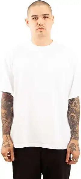 Shaka Wear Shgrs Men’s Garment-dyed Reverse T-shirt - White