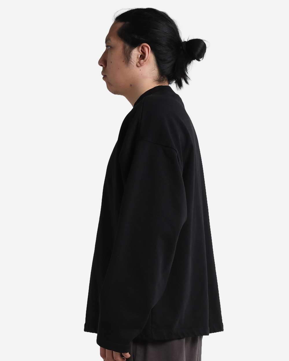 Shaka Wear Shgtl Unisex Garment-dyed Terry Long Sleeve T-shirt - Black