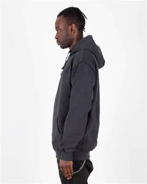 Shaka Wear Shhfp Men’s Heavyweight Fleece Hooded Sweatshirt - Charcoal Grey