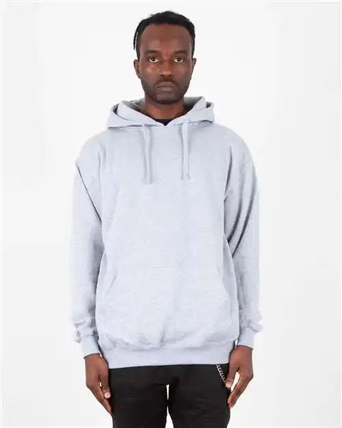 Shaka Wear Shhfp Men’s Heavyweight Fleece Hooded Sweatshirt - Heather Grey