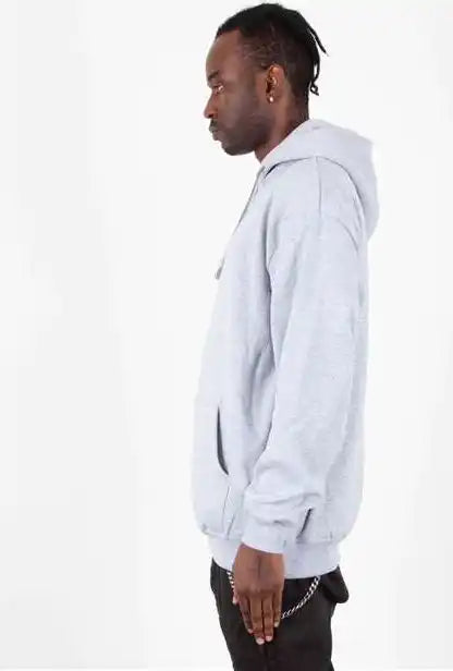 Shaka Wear Shhfp Men’s Heavyweight Fleece Hooded Sweatshirt - Heather Grey