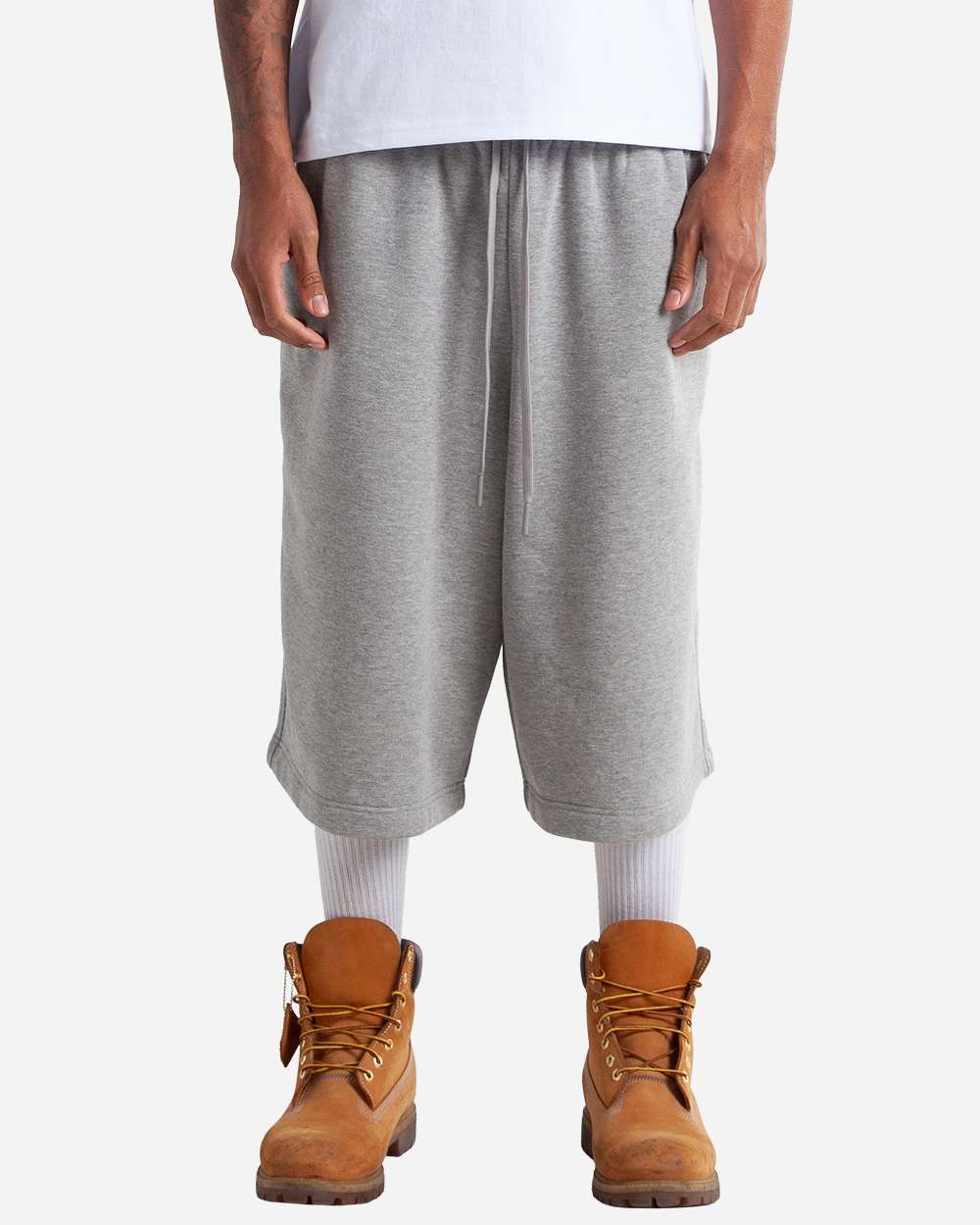 Shaka Wear Shlfbs Unisex Baggy Fleece Shorts - Heather Grey
