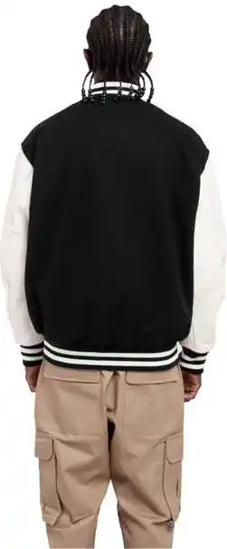 Shaka Wear Shllj Men’s Letterman Jacket Black/ White