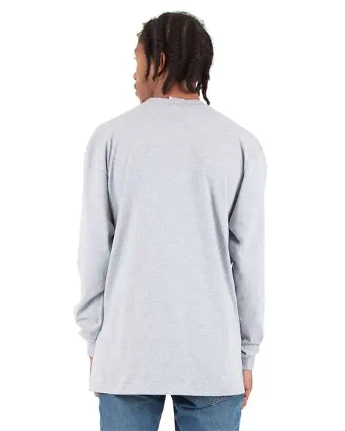 Shaka Wear Shmhls Max Heavyweight Long Sleeve T-shirt - Heather Grey - Gray Light / 7xl