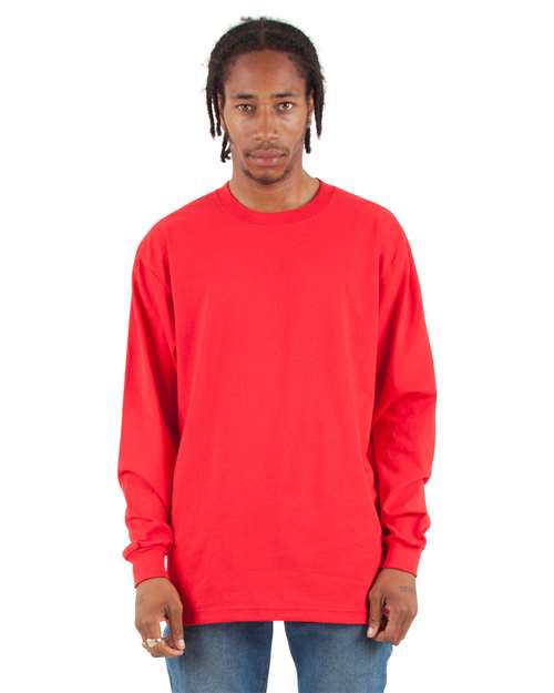 Shaka Wear Shmhls Max Heavyweight Long Sleeve T-shirt - Red
