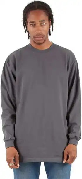 Shaka Wear Shmhls Men’s Max Heavyweight Long Sleeve t Shirt Dark Gray