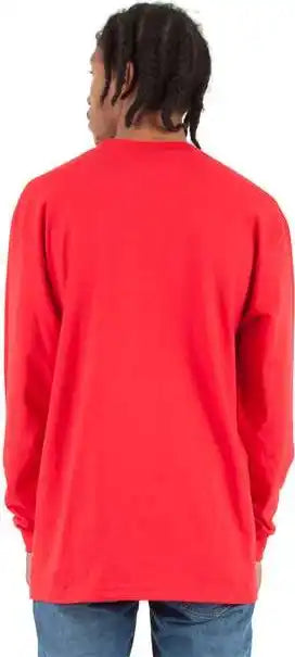 Shaka Wear Shmhls Men’s Max Heavyweight Long Sleeve T-shirt - Red