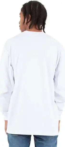 Shaka Wear Shmhlst Men’s Tall Max Heavyweight Long Sleeve t Shirt White