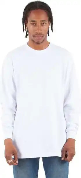 Shaka Wear Shmhlst Men’s Tall Max Heavyweight Long Sleeve t Shirt White