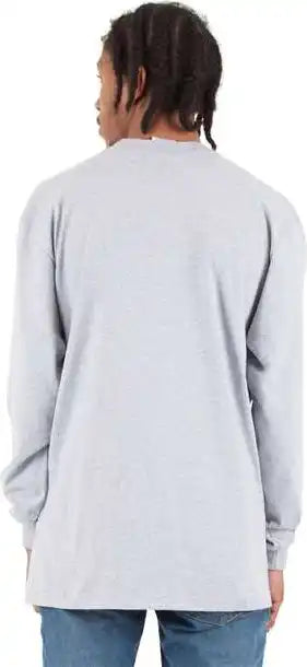 Shaka Wear Shmhlst Men’s Tall Max Heavyweight Long Sleeve T-shirt - Heather Grey