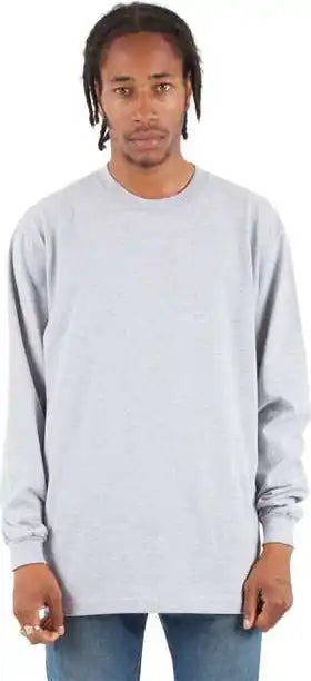 Shaka Wear Shmhlst Men’s Tall Max Heavyweight Long Sleeve T-shirt - Heather Grey