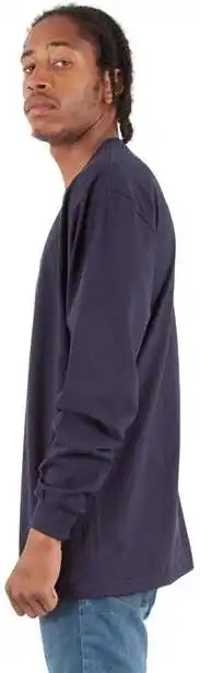 Shaka Wear Shmhlst Men’s Tall Max Heavyweight Long Sleeve T-shirt - Navy