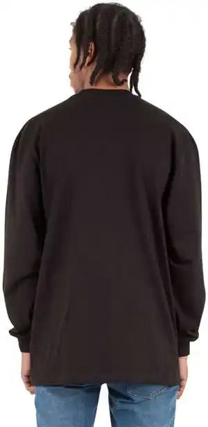 Shaka Wear Shmhlst Men’s Tall Max Heavyweight Long Sleeve T-shirt - Black