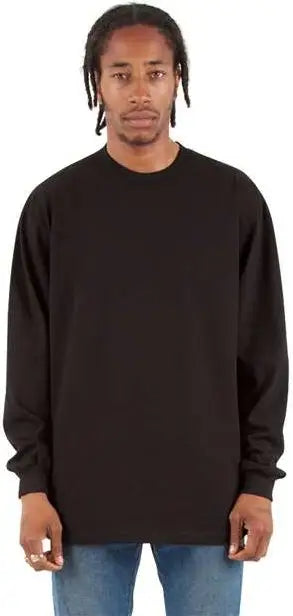 Shaka Wear Shmhlst Tall Max Heavyweight Long Sleeve T-shirt - Black - 5xlt