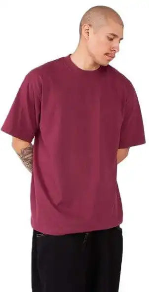 Shaka Wear Shmhsst Men’s Tall Max Heavyweight T-shirt - Burgundy