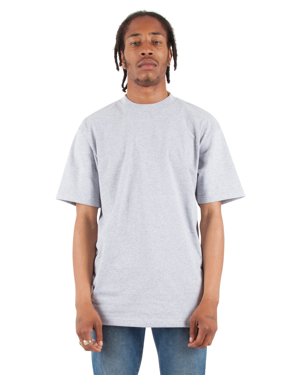 Shaka Wear Shmhsst Tall Max Heavyweight Short Sleeve T-shirt - Heather Grey