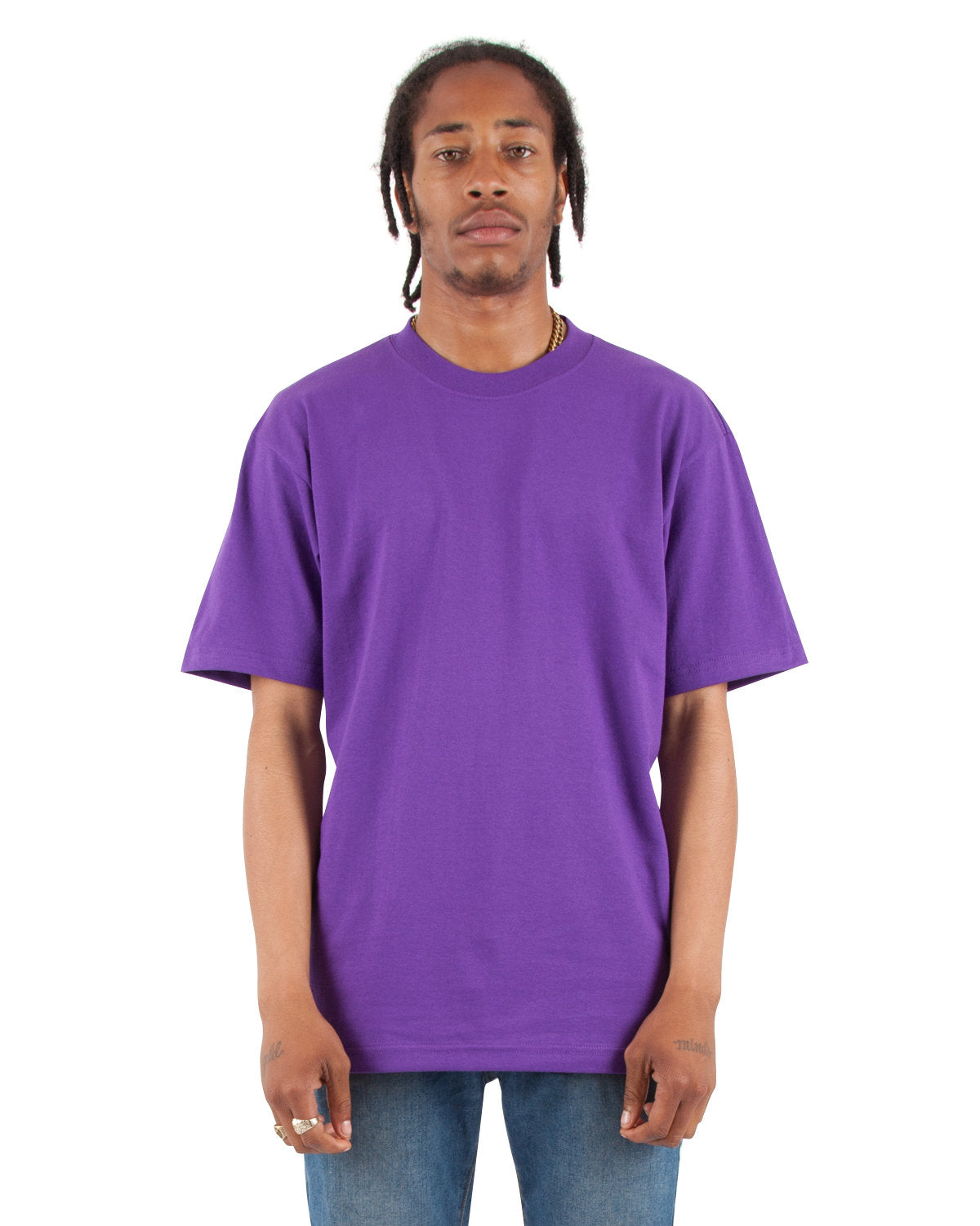Shaka Wear Shmhsst Tall Max Heavyweight Short Sleeve T-shirt - Purple