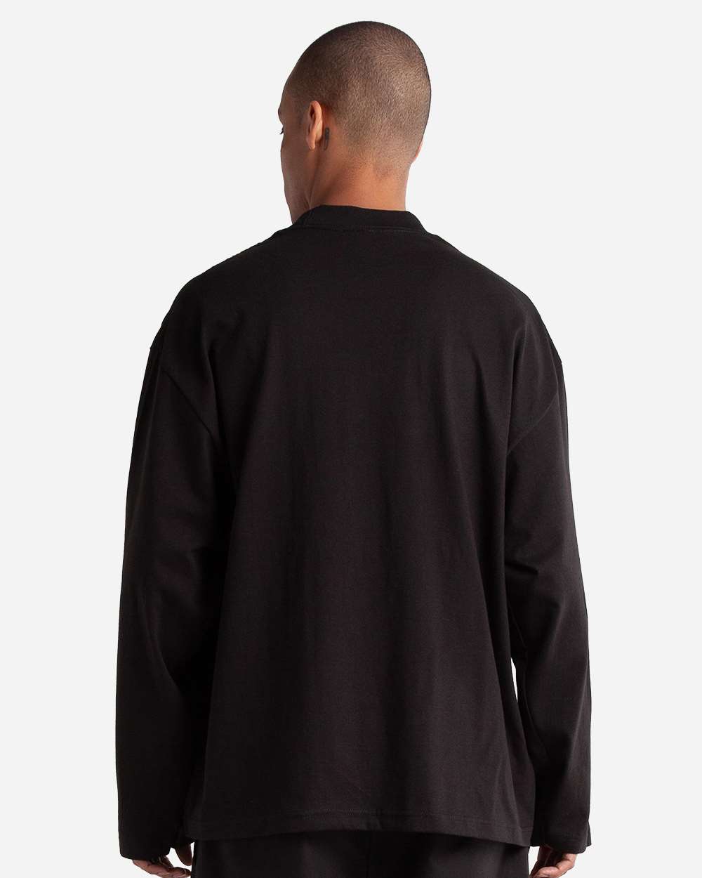 Shaka Wear Shmol Unisex Max Heavyweight Oversized Long Sleeve T-shirt - Black