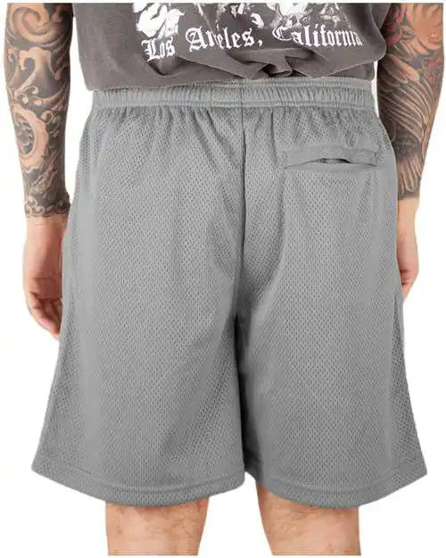 Shaka Wear Shmps Men’s Mesh Pe Gym Shorts - Dark Gray