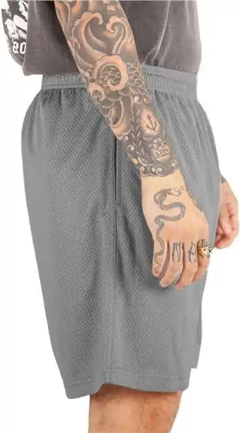 Shaka Wear Shmps Men’s Mesh Pe Gym Shorts - Dark Gray