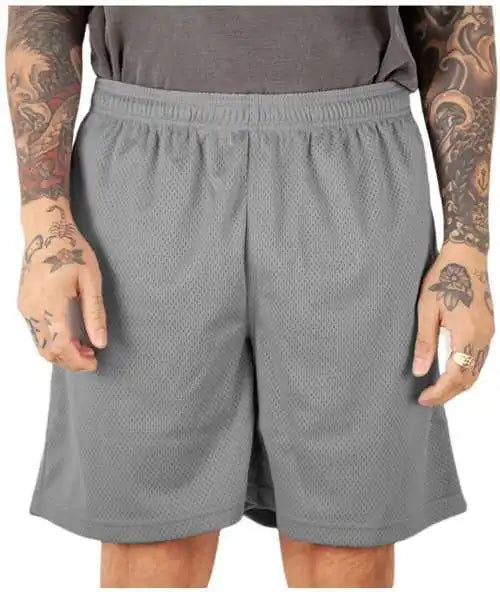 Shaka Wear Shmps Men’s Mesh Pe Gym Shorts - Dark Gray
