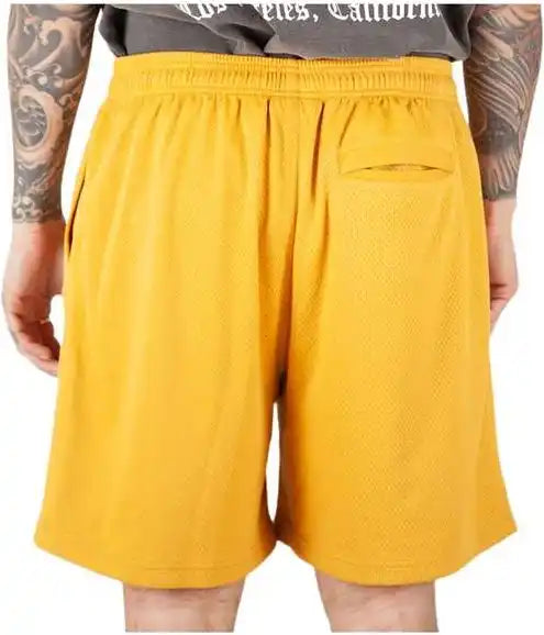 Shaka Wear Shmps Men’s Mesh Pe Gym Shorts - Mustard