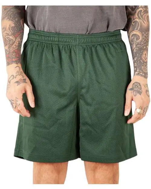 Shaka Wear Shmps Mesh Pe Gym Shorts - Moss - Green Dark / s