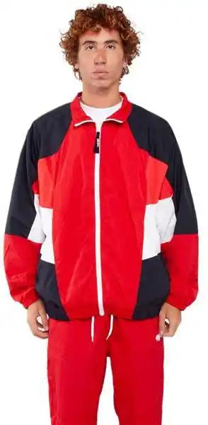 Shaka Wear Shntj Men’s Nylon Track Jacket - Red