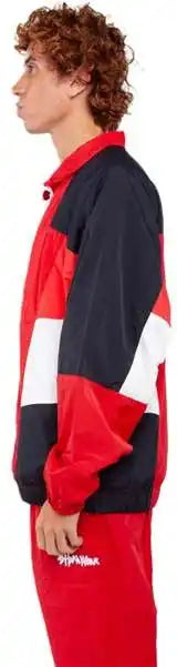 Shaka Wear Shntj Men’s Nylon Track Jacket - Red