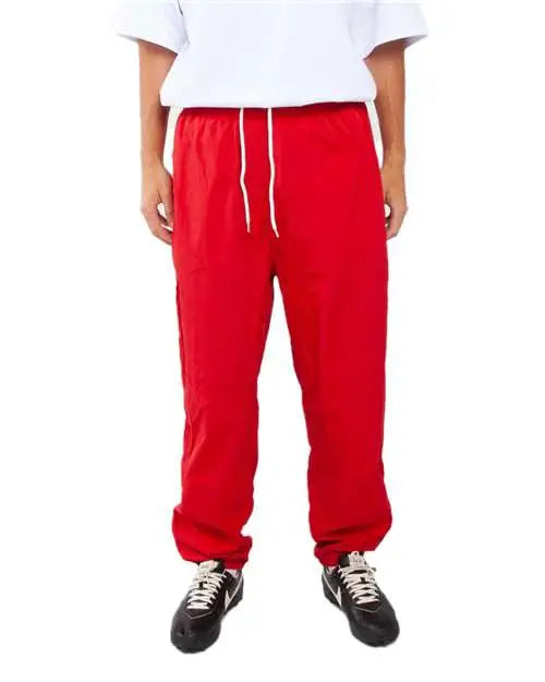 Shaka Wear Shntp Nylon Tracksuit Pants - Red - s