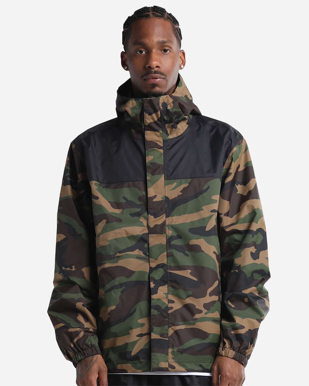 Shaka Wear Shnwj Unisex Windbreaker Jacket 2.0 - Woodland Camo
