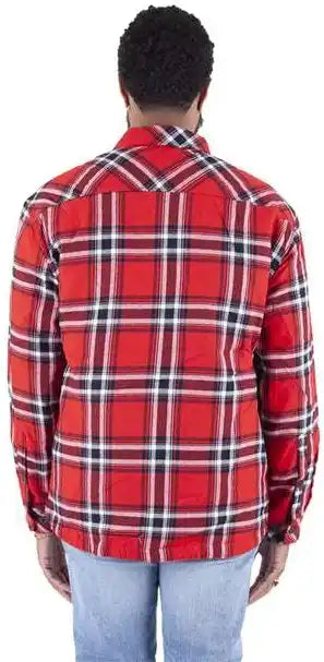 Shaka Wear Shpfj Men’s Plaid Flannel Jacket - Red