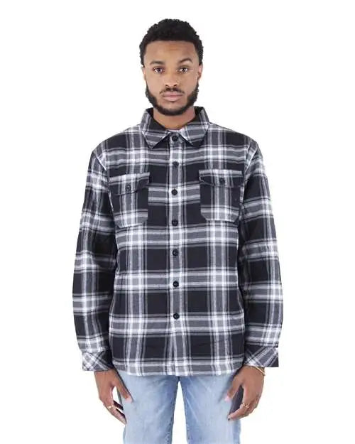 Shaka Wear Shpfj Plaid Flannel Jacket - Black