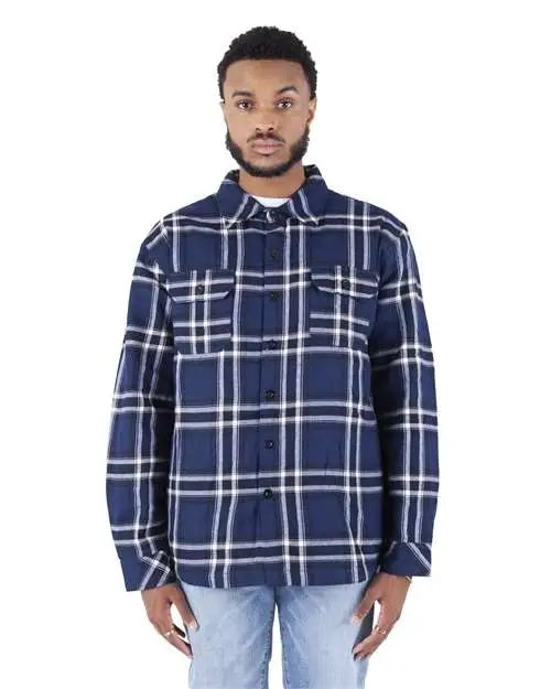 Shaka Wear Shpfj Plaid Flannel Jacket - Navy