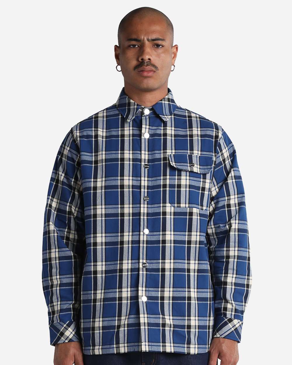 Shaka Wear Shpjk Unisex Plaid Jacket 2.0 - Blue