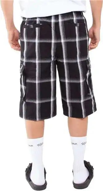 Shaka Wear Shsp Men’s Plaid Shorts Black