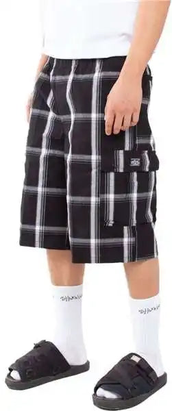 Shaka Wear Shsp Men’s Plaid Shorts Black