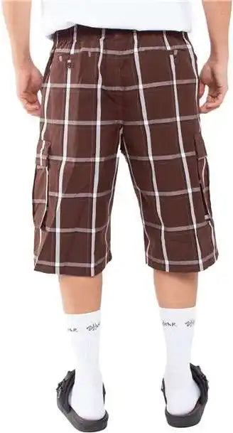 Shaka Wear Shsp Men’s Plaid Shorts - Brown