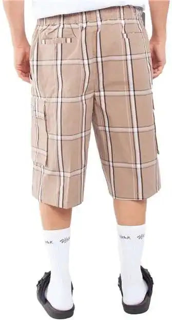 Shaka Wear Shsp Men’s Plaid Shorts - Khaki