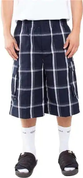 Shaka Wear Shsp Men’s Plaid Shorts Navy